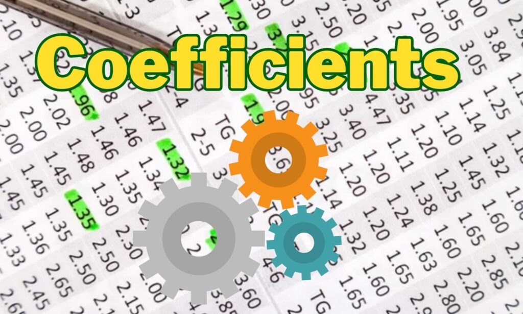 Information about coefficients in sports betting