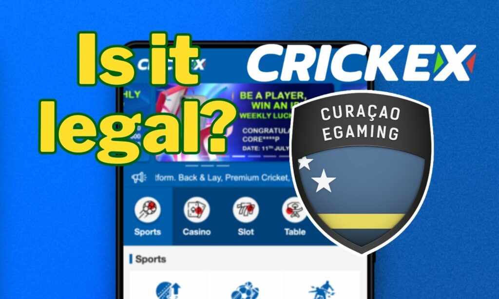 Is Crickex mobile application legal in India?