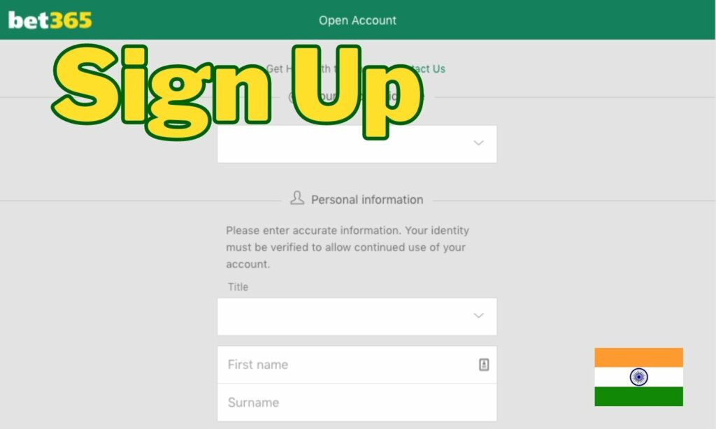 How to sign up at Bet365 betting website in India